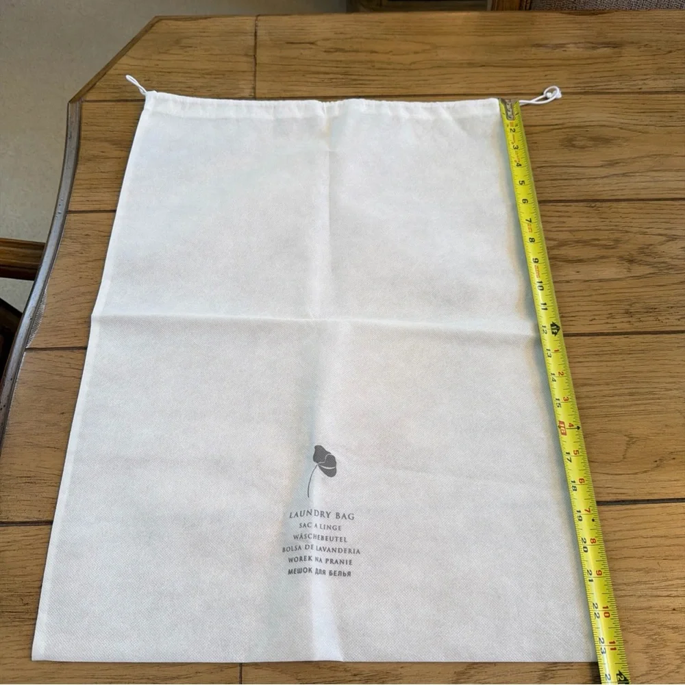 White Laundry Bag with Drawstring